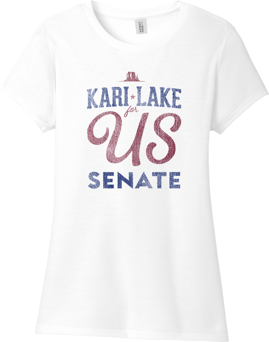 Kari Lake for US: Ladies Crew (White)
